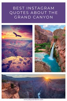 the grand canyon with text that reads best instagramm quotes about the grand canyon