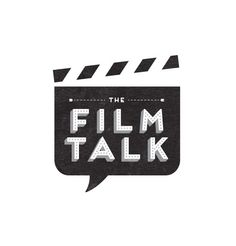 the film talk logo is shown in grey and black, with an arrow pointing to it