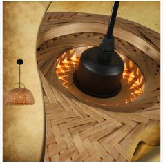 Handmade Natural Bamboo & Wicker Pendant Lampshade, Chandeliers Pendan – Forplanetsake Rattan Light, Dining Chandelier, Hanging Ceiling Lamps, Rattan Pendant