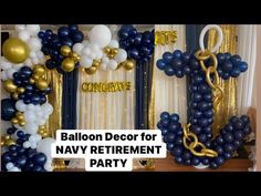 balloon decor for navy retirement party