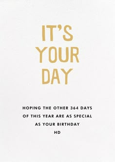 it's your day - paperless postcard