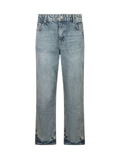 Straight fit jeans. Button and zipper closure. Belt loops. Five pockets.Composition: 100% Cotton Italian Luxury Brands, Expensive Handbags, Margiela Shoes, Golden Goose Shoes, Jeans Button, Straight Fit Jeans, Prada Shoes, Tory Burch Shoes, Cashmere Sweaters