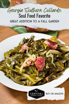 Georgia Southern Collard Greens are a Soul Food Classic Healthy Collard Greens, Southern Collards, Southern Collard Greens, Collard Greens Recipe, Collard Green, Survival Garden, Green Gardens, Georgia Southern, Fall Garden Vegetables