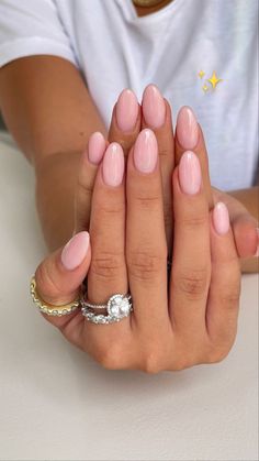 Milky Pink Nails, Kutek Disney, Milky Pink, Pink Gel Nails, Nail Salon Design, Casual Nails