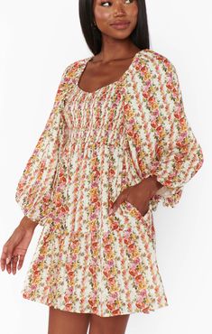 FIT TIP: This is our longer mini dress lengthFrom summer date nights to morning brunch, you'll be oh-so-sweet in the Josephine Dress! Lightweight cotton with a charming floral print shapes long balloon sleeves with elastic at the cuffs and shoulders. The bodice features a square neckline and an empire waist, flowing into a babydoll-style skirt with a mini hem. Perfect for a sunny stroll in the park or a fun day at the farmers' market! Maternity Dress Wedding Guest, Bridal Party Accessories, Morning Brunch, Maternity Bridesmaid Dresses, Plus Size Mini Dresses, Babydoll Style, Bridesmaid Dresses Plus Size, Date Nights, Style Skirt