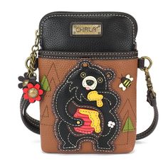 PRICES MAY VARY. Adorned with Chala Pal Character Comes with 2 straps - turn bag into a purse, a crossbody bag, or even a pouch Top zipper closure with zipper pull charm and extra padding throughout bag to protect your cell phone 3 interior credit card slots Materials: Faux Leather | Approx. Measurements: 5 inch x 7 inch x 1 inch | Strap Length: 7.5 inch - 31 inch Purses Crossbody, Paw Print, Front Pocket, Crossbody Bags, Card Slots, Special Features, Pu Leather, Crossbody Bag, Cell Phone