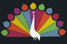 the nbc presentation in rca color logo with a peacock on it's back