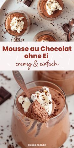 chocolate mousse au chocolat ohne ei creme & enfach