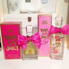 ❥♚ Expensive Perfume, Fragrances Perfume Woman, Pink Perfume, Perfume Body Spray, Perfume Collection Fragrance, Juicy Couture Handbags, Smell Goods, Victoria Secret Perfume, Celebrity Perfume