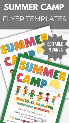 Summer Camp Flyer Template Summer Fun Camp Invite Editable Church Flyer Spring Break Kid Camp Poster Community Digital Flyer Summer Festival - Etsy Camp Invite, Neighborhood Events