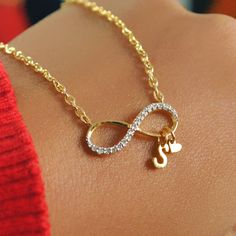 Mangalsutra With Initials, Simple Gold Pendent Designs, Infinity Mangalsutra Designs, Gift For Sister Wedding, Couple Initial Necklace, Crazy Relationship, Gold Infinity Necklace, Infinity Chain, Diamond Infinity Necklace