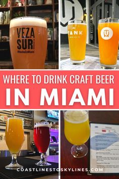 A look at the best breweries and microbreweries in Miami and South Florida. Beach Beer, Drinking Around The World, Vacation Inspiration, Best Craft, Magic City, Craft Brewery