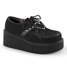 Black Creepers, Heart Platforms, Suede Creepers, Demonia Boots, Platform Creepers, Alternative Shoes, Creepers Shoes, The Creeper, Demonia Shoes