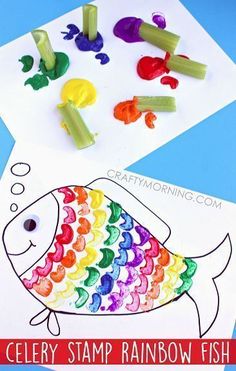 an easy rainbow fish craft for kids to make