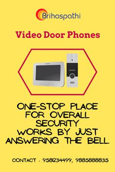 an advertisement for a video door phone with the words, one - stop place for overall