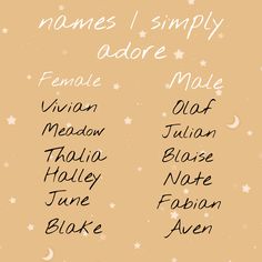 the names of different types of writing on a sheet of paper with stars and crescents