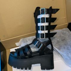 Never Worn...Brand New Summer Punk-style Platform Heels, Dolls Kill Platforms, Current Mood, Dolls Kill, Platform Sandals, Women's Shoes Sandals, Shoes Sandals, Brand New, Sandals