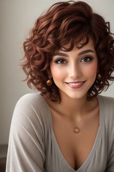 Short Curly Haircuts, Short Wavy Hair, Penteado Cabelo Curto, Short Hair Haircuts, Curly Hair Cuts, Short Curly Hair, Great Hair