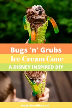 bugs'n grubs ice cream cone is a disney inspired diy