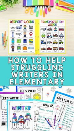 how to help struggling writing in elementary and middle school students with this winter themed activity