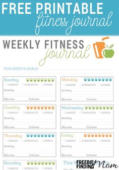 the free printable fitness journal for kids