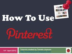 the words how to use pinterest on a black background with red text and an image