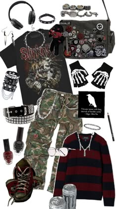 TikTok metalhead core, yeah, im not ashamed Im Not Ashamed, Baggy Outfit Ideas, Punk Style Outfits, Funky Outfits, Punk Outfits