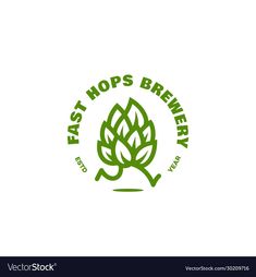 the logo for fast hops brewery