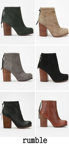 flattery: RUMBLE by Jeffery Campbell #booties every color please. Fall Booties Ankle Boots, Fall Booties, Booties Ankle Boots, Wood Heel, Crazy Shoes, Shoe Obsession, Mode Vintage, Heel Boots, Look Casual