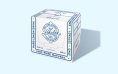 a box of yogurt on a blue background