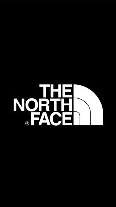 the north face logo on black background