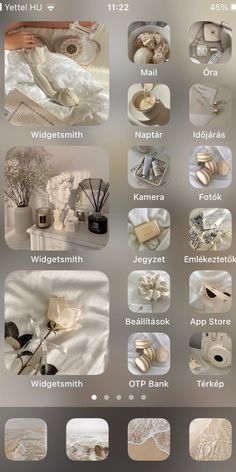 an image of wedding items displayed on a cell phone screen, with text below it