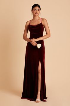 Ash Velvet Dress - Cabernet Dark Red Velvet Dress, Bridesmaid Dress Velvet, Crepe Bridesmaid Dress, Winter Wedding Bridesmaids, Maroon Bridesmaid Dresses, Modern Bridesmaid Dresses, Winter Bridesmaids, Winter Bridesmaid Dresses, Modern Bridesmaid