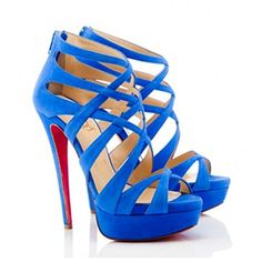 Christian Louboutin Red Bottom Heels | ... Christian Louboutin Balota 150mm Suede Sandals Blue Women - Red Bottom Cl Fashion, Christian Louboutin Sandals, Blue Sandals, Suede Sandals