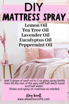 Try some of these powerful essential oil uses and diffuser blends to energize you, build your immunity or just make your home smell good. Mattress Spray, Essential Oil Spray Recipes, Diy Mattress, Lavender Eucalyptus, Essential Oil Spray, Essential Oils Cleaning, Diy Essentials