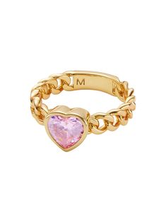 Spread love all around with the Claudia Ring. This heart-shaped ring offers a retro vibe with a modern twist. Bronze plated gold Cubic oxidation Cheap Pink Rings For Gifts, Cheap Pink Heart Ring For Valentine's Day, Luxury Personalized Pink Jewelry, Cheap Playful Pink Jewelry, Cheap Pink Rings Perfect For Gifts, Luxury Timeless Heart Ring For Gift, Luxury Pink Rings For Gifts, Luxury Pink Enamel Ring As Gift, Cheap Pink Ring Jewelry