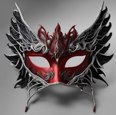 Gothic Mask, Vampire Masquerade, Dragon Mask, Black Porcelain, Abstract Shape, Newfoundland And Labrador, Carnival Masks