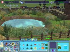 a computer screen shot of an animated pond