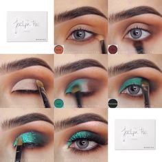 Jaclyn Hill Palette Makeup Astethic, Green Eye Makeup, Make Up Designs