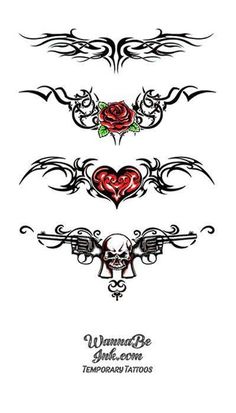 tattoos with roses and hearts on them