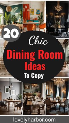 20 Chic Dining Room Ideas To Copy! Apt Dining Room Ideas, Chic Dining Room Ideas, Eclectic Dining Room Decor, Dining Room Corner, Dining Area Decor, Eclectic Dining Room, Boho Dining Room, Unique Dining Room