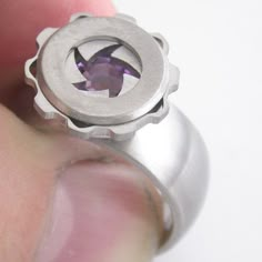 Mechanical Iris Titanium Ring by boonerings on Etsy Moving Jewelry, Mechanical Iris, Iris Ring, Mechanical Toys, Kinetic Jewelry, Gear Ring, Ring And Bracelet, Titanium Jewelry, Titanium Ring