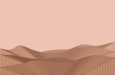 an abstract beige background with wavy lines on the top and bottom, as well as mountains