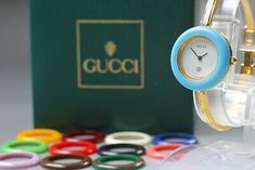 ad eBay - Vintage Gucci Change Bezel 11/12 Women Quartz Watch 12 Colors From JAPAN #3464 - Buy Now, click the link (eBay) Dream Watches, Quartz Watch, Vintage Gucci, Accessories Watches, Womens Watches, Wrist Watch, Jewelry Watches, Gift Card, Mint