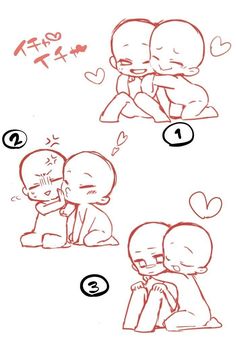 how to draw cartoon characters kissing each other