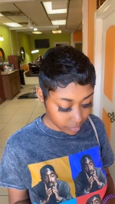 Short Hair Outfits, Women Pixie Cut, Finger Wave Hair, Chic Short Hair, Curls For The Girls, Natural Hair Short Cuts, Length Check, Cut Life