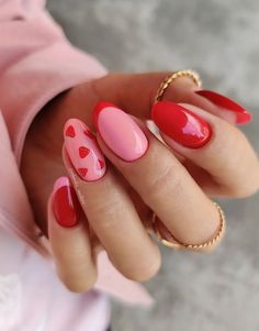 Discover the timeless allure of red nails with these 50+ classy designs that exude passion, power, and sophistication. From true red to matte, dark, and French tips, these manicures are a fashion statement that will never go out of style. Elevate your look and express your unique style with these glamorous and fun red nail designs. Find inspiration for your next manicure today! Pink Red Nail Designs, Summer Red Nails Designs, Berry Nails Design, Valentine French Nails, Red And Pink Nail Designs, Fun Red Nails, Red And Pink Nails Ideas, Red Nails For Summer, Pink And Red Nail Designs