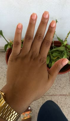 Natural Nails Acrylic Black Women, Short Natural Nails Black Women, Short Manicured Nails Natural, Square Nails Brown, Short Manicured Nails, Natural Nails Short, Mickey Nails, Natural Gel Nails