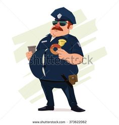 a police officer holding a donut and a cup in his hand, while wearing sunglasses