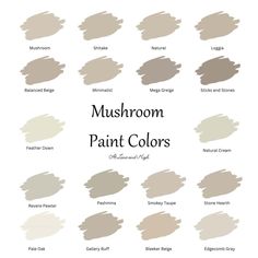 the different shades of paint that are used to create this color scheme for your home